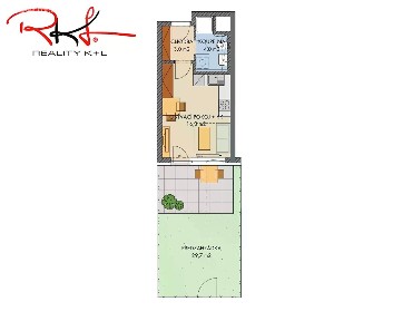 Prodej bytu 1+kk 24 m² náměstí Olgy Scheinpflugové, Praha - Hlubočepy