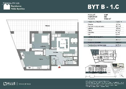 Prodej bytu 3+kk 85 m² Velká Bystřice