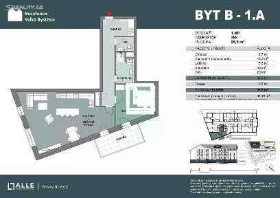 Prodej bytu 2+kk 77 m² Velká Bystřice