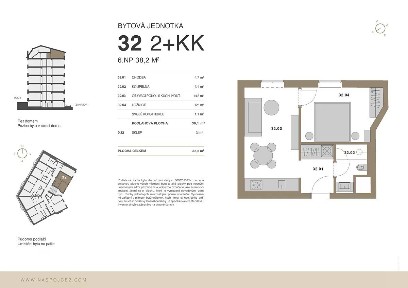Prodej bytu 2+kk 38 m²