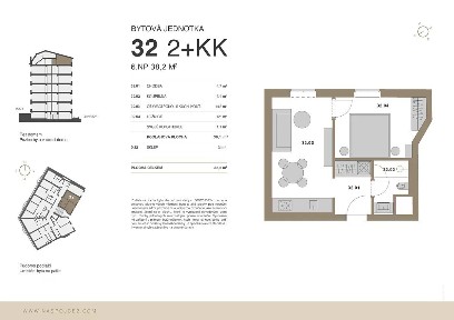 Prodej bytu 2+kk 38 m²