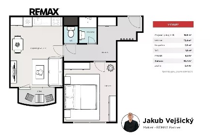 Prodej bytu 2+kk 40 m²
