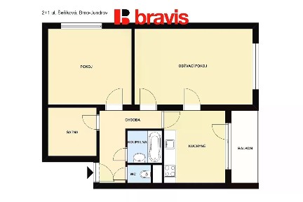 Pronájem bytu 2+1 62 m² Šeříková, Brno - Jundrov