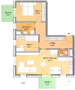 Prodej bytu 3+kk 81 m² Kladenská, Liberec - Liberec III-Jeřáb