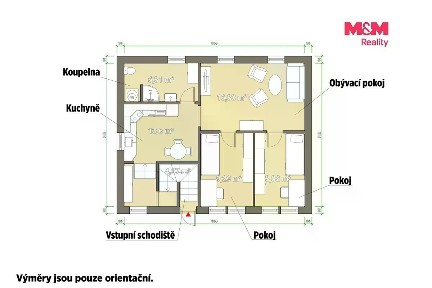 Pronájem bytu 3+kk 59 m² Plzeň - Černice