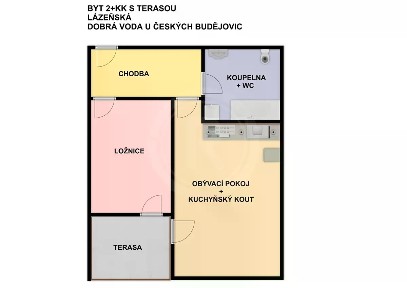 Prodej bytu 2+kk 60 m² Lázeňská, Dobrá Voda u Českých Budějovic
