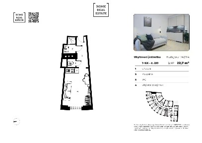 Prodej bytu 1+kk 22 m²