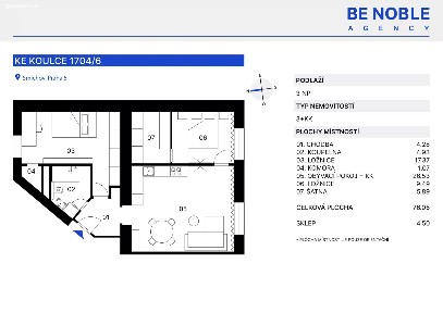 Prodej bytu 3+kk 76 m² Ke Koulce, Praha - Smíchov