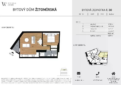 Prodej bytu 2+kk 54 m² Žitomírská, Praha - Vršovice