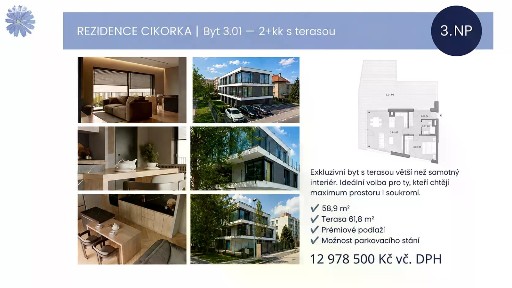 Prodej bytu 2+kk 53 m²