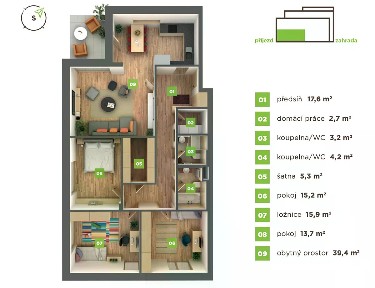 Prodej bytu 4+kk 119 m² Klánova, Praha