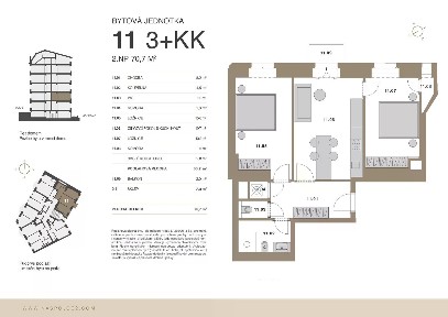 Prodej bytu 3+kk 71 m²