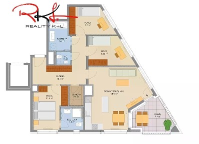 Prodej bytu 4+kk 104 m² náměstí Olgy Scheinpflugové, Praha - Hlubočepy