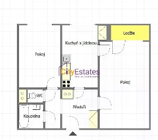 Prodej bytu 2+1 57 m² Na Rovinách, Praha - Lhotka
