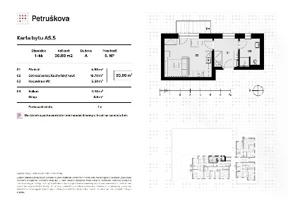 Prodej bytu 1+kk 31 m² Petruškova, Ostrava - Zábřeh