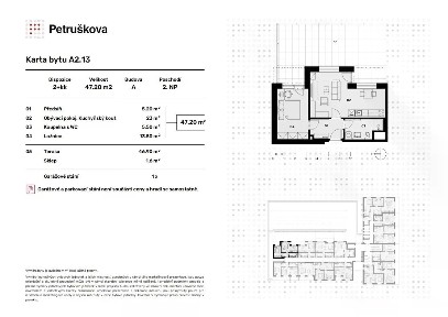 Prodej bytu 2+kk 49 m² Petruškova, Ostrava - Zábřeh