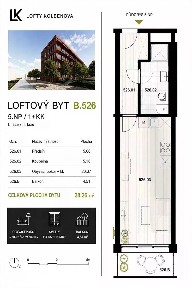 Pronájem bytu 1+kk 34 m²