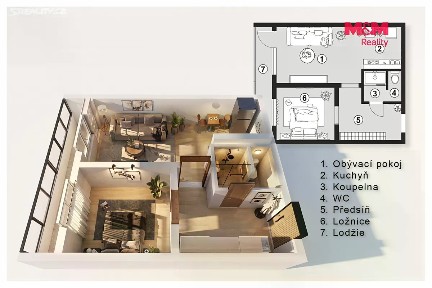 Prodej bytu 2+kk 46 m² Neratovice