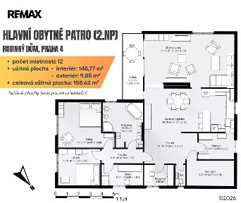 Pronájem rodinného domu 286 m², pozemek 721 m² K lesu, Praha - Libuš