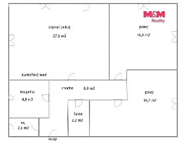 Pronájem bytu 3+kk 76 m² Osadní, Kostelec nad Černými lesy