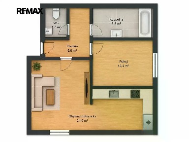 Pronájem bytu 2+kk 50 m² Cesta Svobody, Říčany
