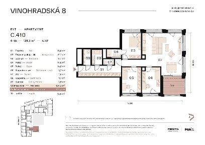 Prodej bytu 4+kk 132 m²