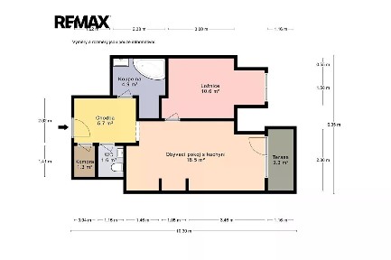 Pronájem bytu 2+kk 48 m² Divišovská, Praha - Chodov