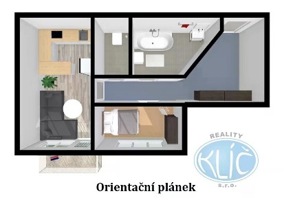 Pronájem bytu 2+kk 43 m²