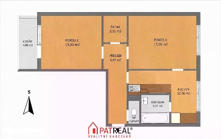 Prodej bytu 2+1 63 m² Letovická, Brno - Řečkovice