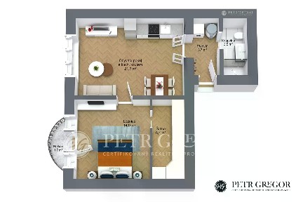 Pronájem bytu 2+kk 52 m² Husova, Poděbrady - Poděbrady I
