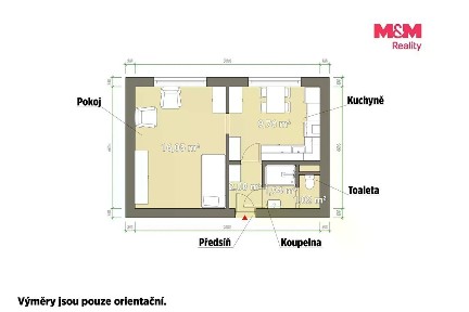 Pronájem bytu 1+1 32 m² Elišky Krásnohorské, Plzeň - Severní Předměstí