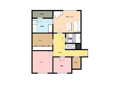 Pronájem bytu 3+1 77 m² Anežky Malé, Praha - Háje