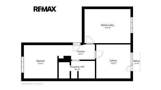 Prodej bytu 2+1 54 m² Sídliště, Moravský Krumlov