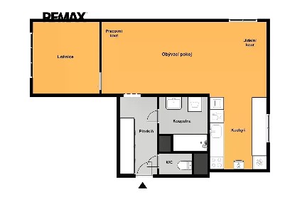 Pronájem bytu 2+1 50 m²