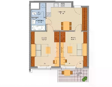 Prodej bytu 2+kk 47 m² Gollové, Praha - Hlubočepy