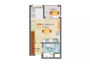 Prodej bytu 1+kk 32 m² Gollové, Praha - Hlubočepy