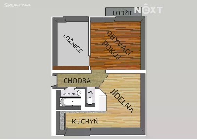 Pronájem bytu 3+kk 75 m² Kpt. Fechtnera, Hradec Králové - Malšovice
