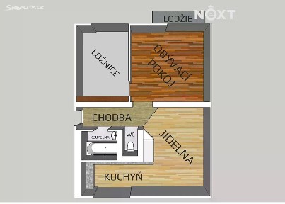 Pronájem bytu 3+kk 75 m²