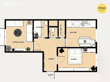 Prodej bytu 2+1 56 m²