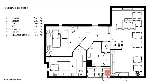 Pronájem bytu 3+kk 101 m² Lužická, Praha - Vinohrady