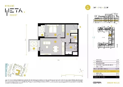 Prodej bytu 2+kk 61 m²
