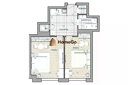 Pronájem bytu 2+1 56 m² U gymnázia, Praha - Nusle