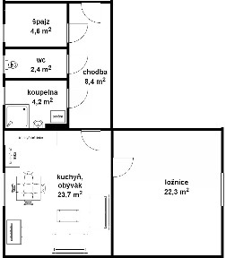 Pronájem bytu 2+kk 66 m² Dolní Dvořiště - Trojany