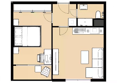 Pronájem bytu 2+kk 40 m²