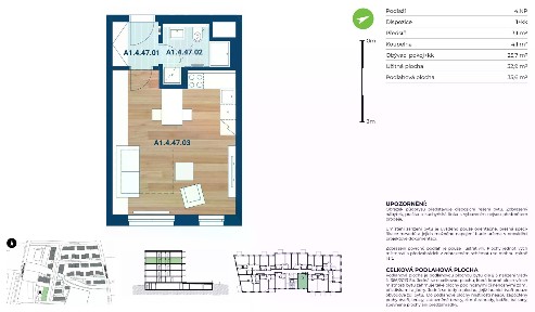 Prodej bytu 1+kk 33 m² Bělomlýnská, Praha