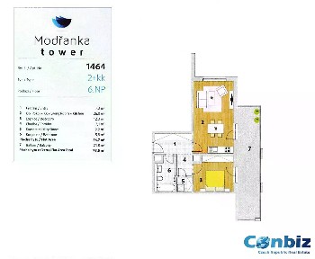 Pronájem bytu 2+kk 56 m² Zlochova, Praha - Modřany