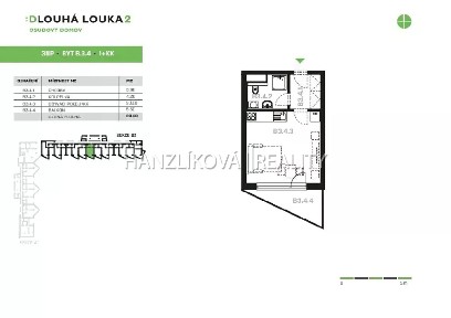 Pronájem bytu 1+kk 28 m²