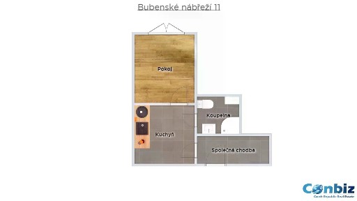 Pronájem bytu 1+1 40 m²