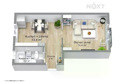 Prodej bytu 1+1 33 m² Dlouhá, Horní Slavkov