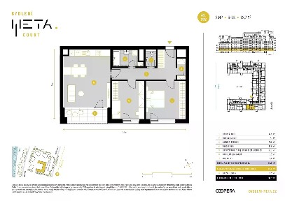 Prodej bytu 3+kk 83 m² Mezi Vodami, Praha - Modřany